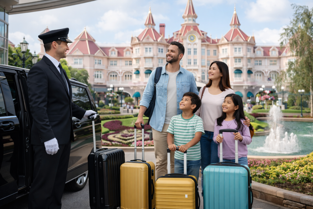Orly to Disneyland Hotel private transfer vehicle