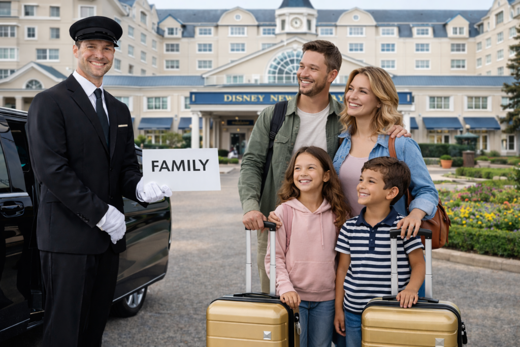 Orly to Newport Bay Club private transfer vehicle