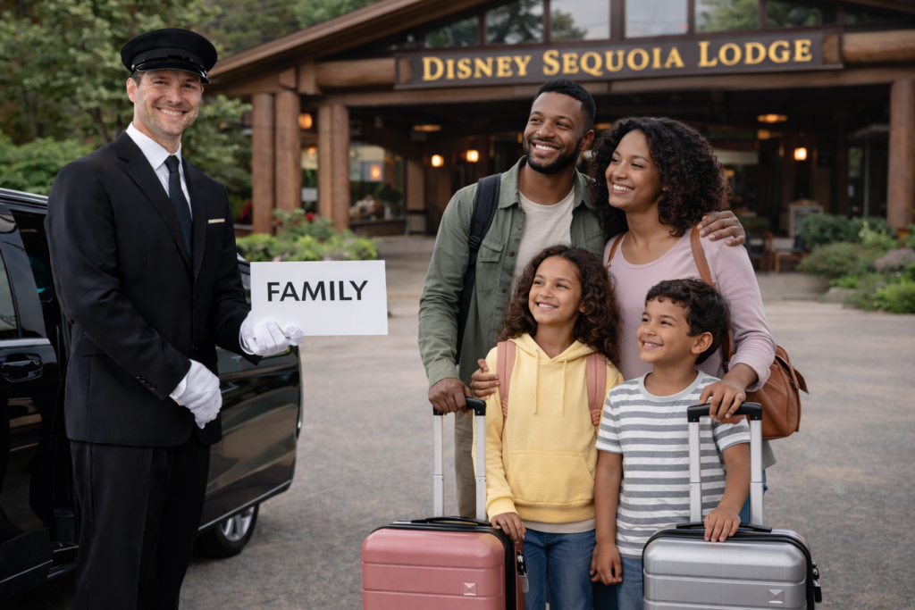 Orly to Sequoia Lodge private transfer vehicle