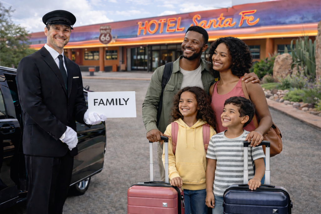 Orly to Hotel Santa Fe private transfer vehicle